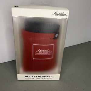 Matador Pocket Blanket 2.0– Compact Waterproof Picnic Blanket (63"x44") Red NIB